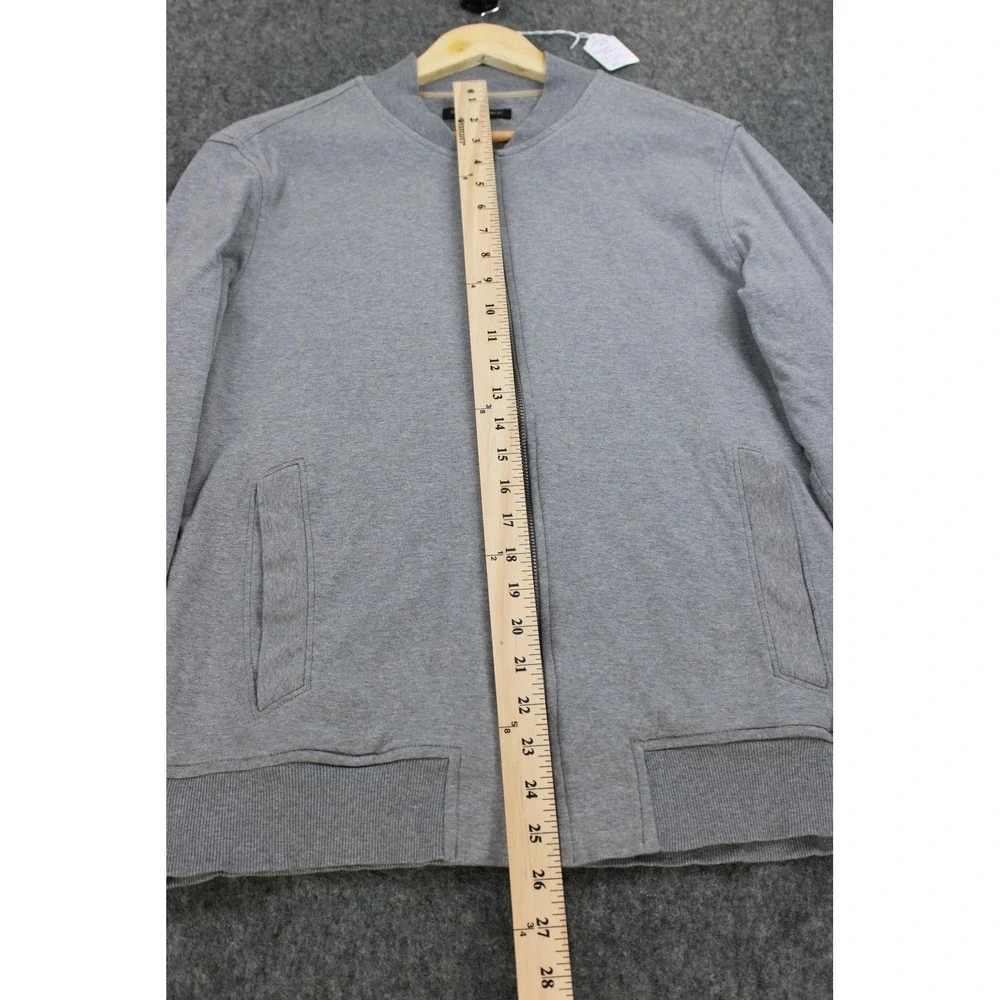 Banana Republic Mens Luxe Touch Bomber Jacket Heather Grey S 710578-00
